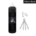 100/120cm Unfilled Heavy Punching Bag Professional Boxing Sandbag with Hanging Accessorie for MMA Muay Thai Kickboxing Taekwondo
