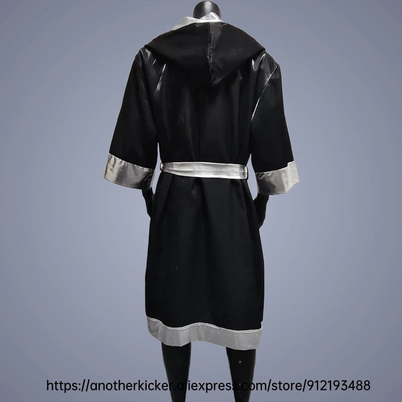 Boxing Robe High Quality Belted Hooded Workout Robe Men Women Kid Boxer Kickboxing Boxing Gown Martial Arts MMA Fighting Clothes