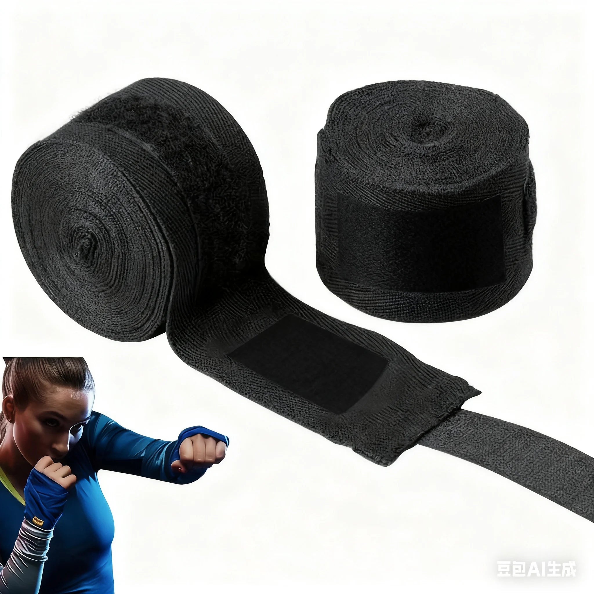 2.5m Cotton Boxing Hand Wraps for Men & Women, Muay Thai, Mixed Martial Arts, Fighting Sports Wrist Support, Knee Protector