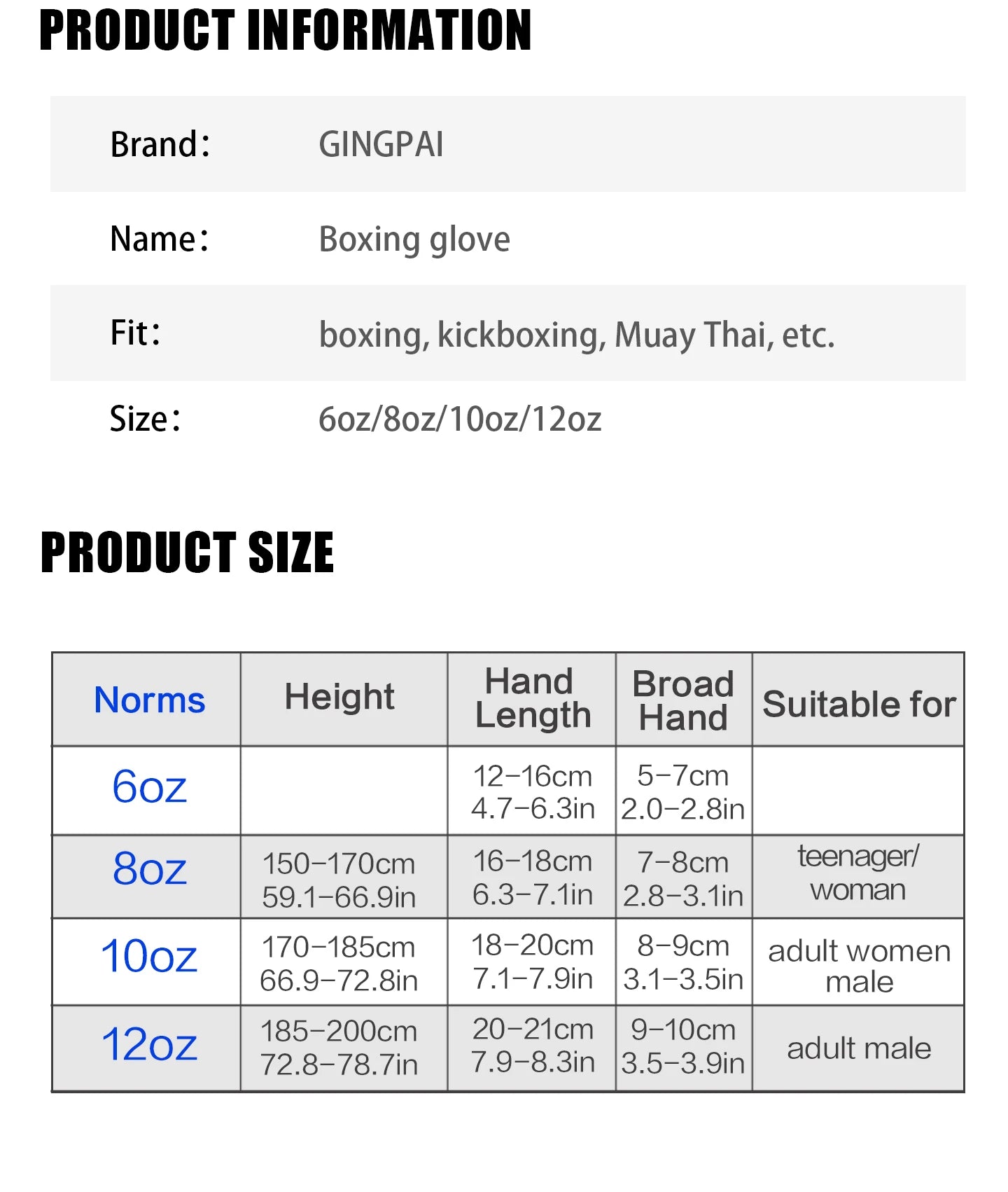 6/8/10/12oz Boxing Gloves Professional Adult Sanda Muay Thai Fighting Gloves Men Kid Women Training Sandbag Free Fight MMA