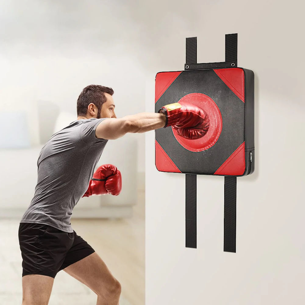 Boxing Punch Target PU Leather Boxing Training Sandbag Adjustable Height Punching Bag Wall Punching Pad for Martial Arts Karate