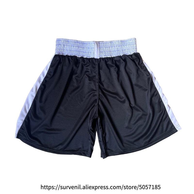 Boxing Uniform Men Women Kids Muay Thai Boxing Shorts Sanda Wushu Martial Arts MMA Training Clothing Kickboxing Shorts and Vest