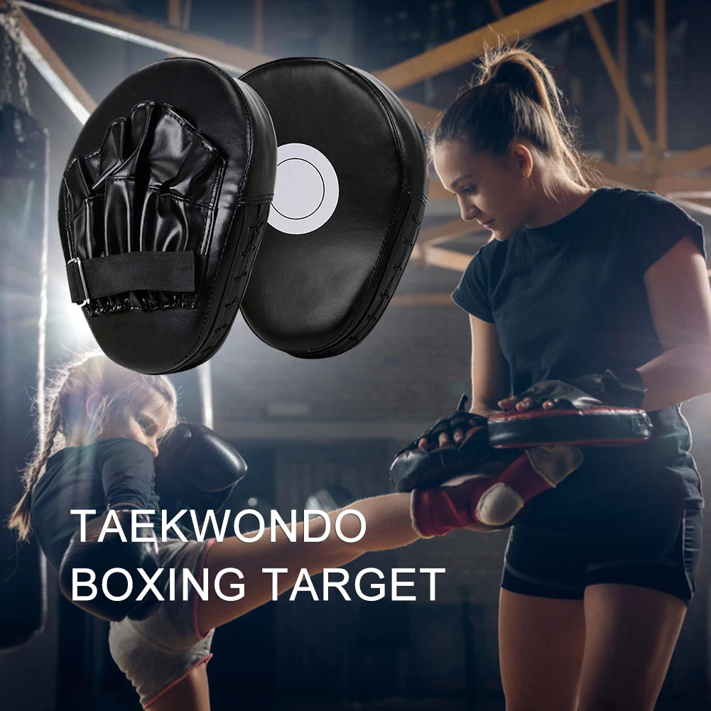 Curved Boxing Hand Target PU Leather Curved Punching Mitts Breathable Kickboxing Pads Boxing Focus Pad for Martial Arts Training