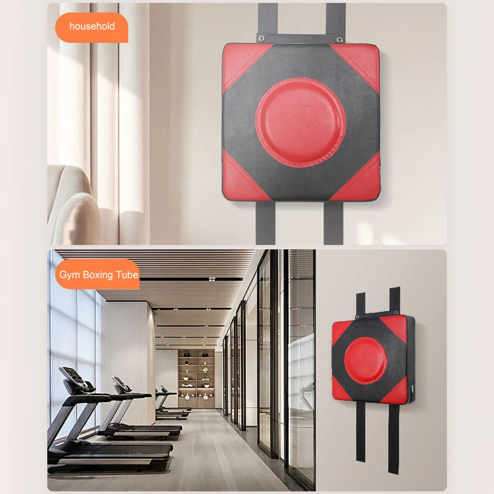 Boxing Punch Target PU Leather Boxing Training Sandbag Adjustable Height Punching Bag Wall Punching Pad for Martial Arts Karate