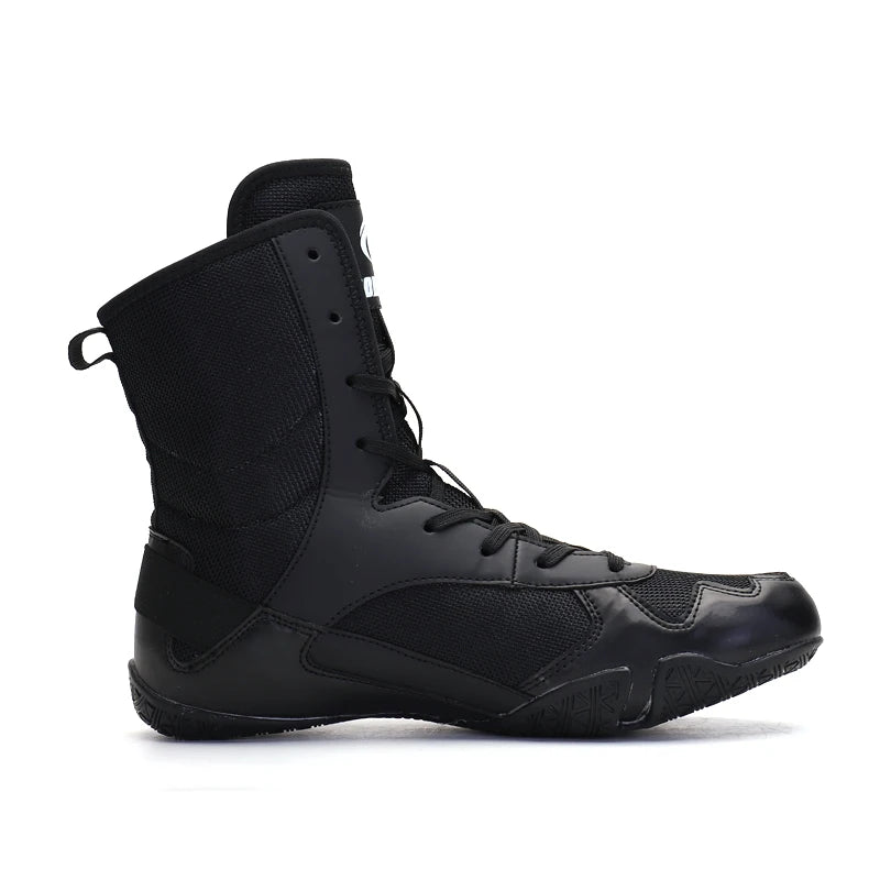 Professional Boxing Shoes Men High Top Wrestling Training Sneakers 7517