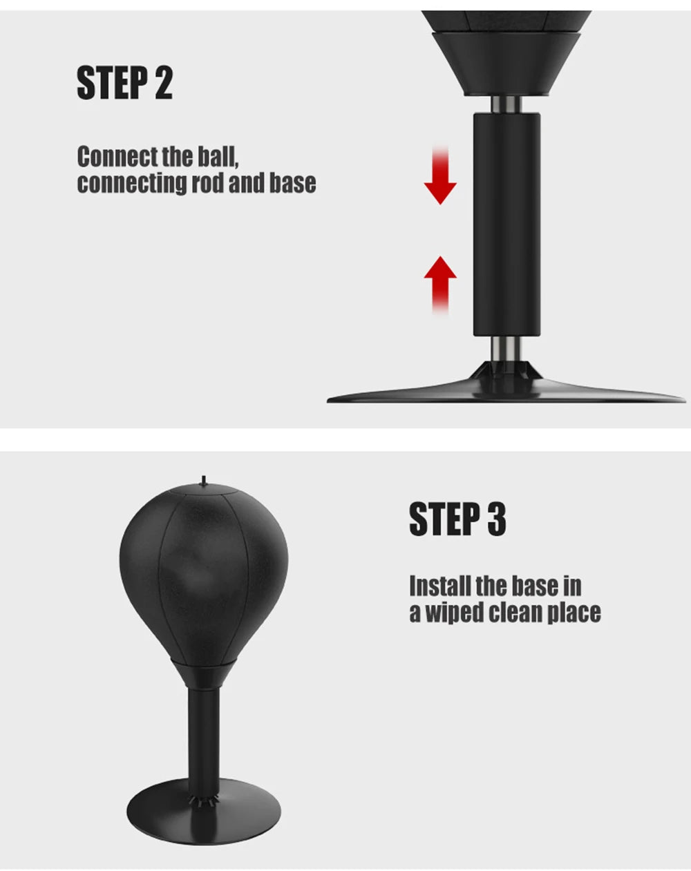 Stress Relief Boxing Bag Suction Cup Base Speed Ball Inflatable Foam Spring Fighting Speed Reflex Training Fitness Equipment