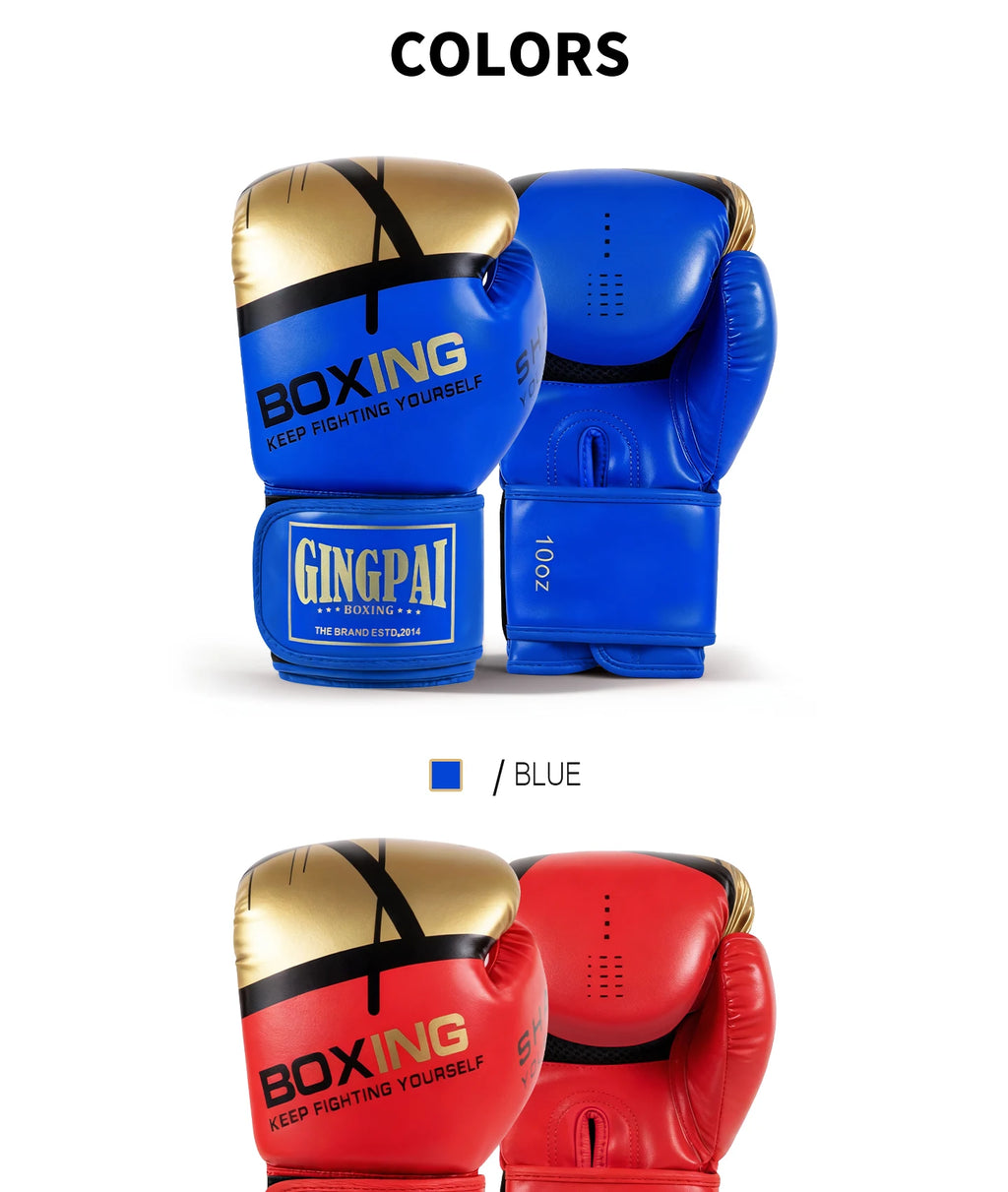 6/8/10/12oz Boxing Gloves Professional Adult Sanda Muay Thai Fighting Gloves Men Kid Women Training Sandbag Free Fight MMA