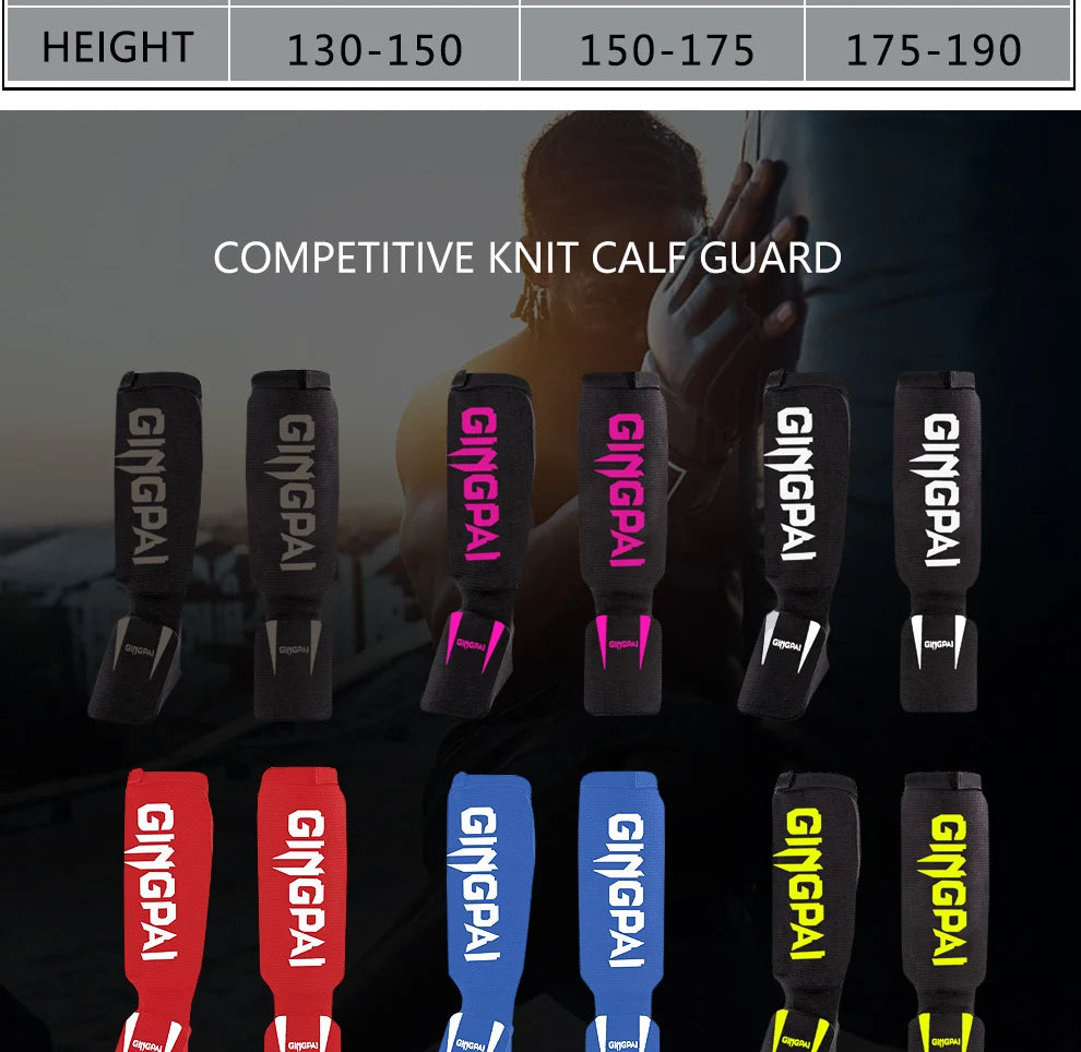 Cotton Boxing shin guards MMA instep ankle protector foot protection TKD kickboxing pad Muaythai Training Leg support protectors