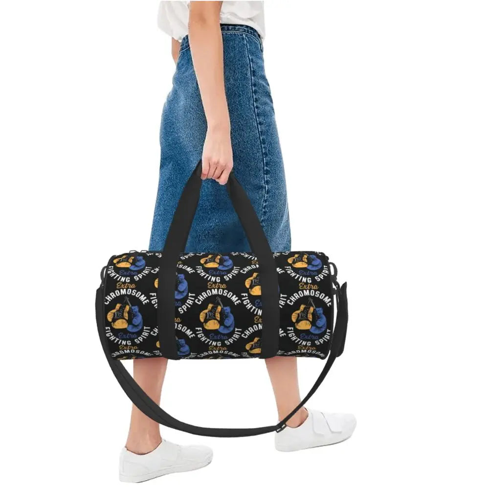 Boxing Gloves Sport Bags Large Gym Bag Portable Men's Custom Handbag Travel Training Retro Fitness Bag