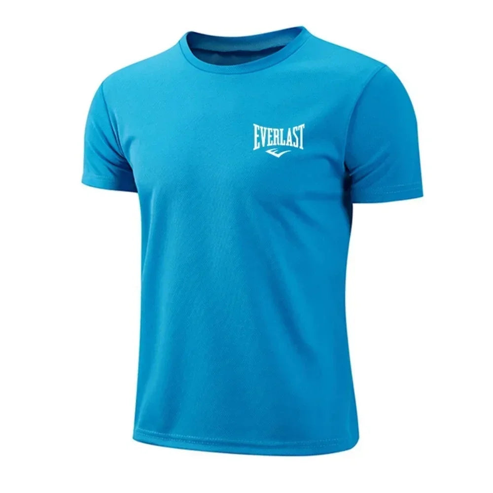 Summer Exercise Trainning Boxing  Men's T-shirts High Grade Breathable Quick Dry Short Sleeved Top Marathon Gym Fitness Tees