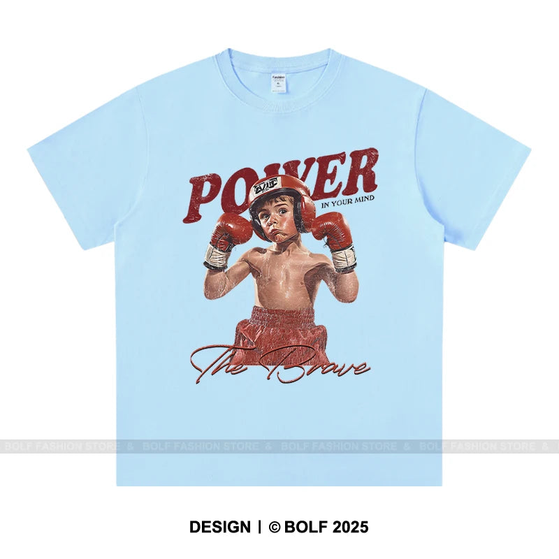 Boxing Gym Boy Printed Men Women T-Shirt  100% Cotton Oversized Graphic Tops Tees for Summer