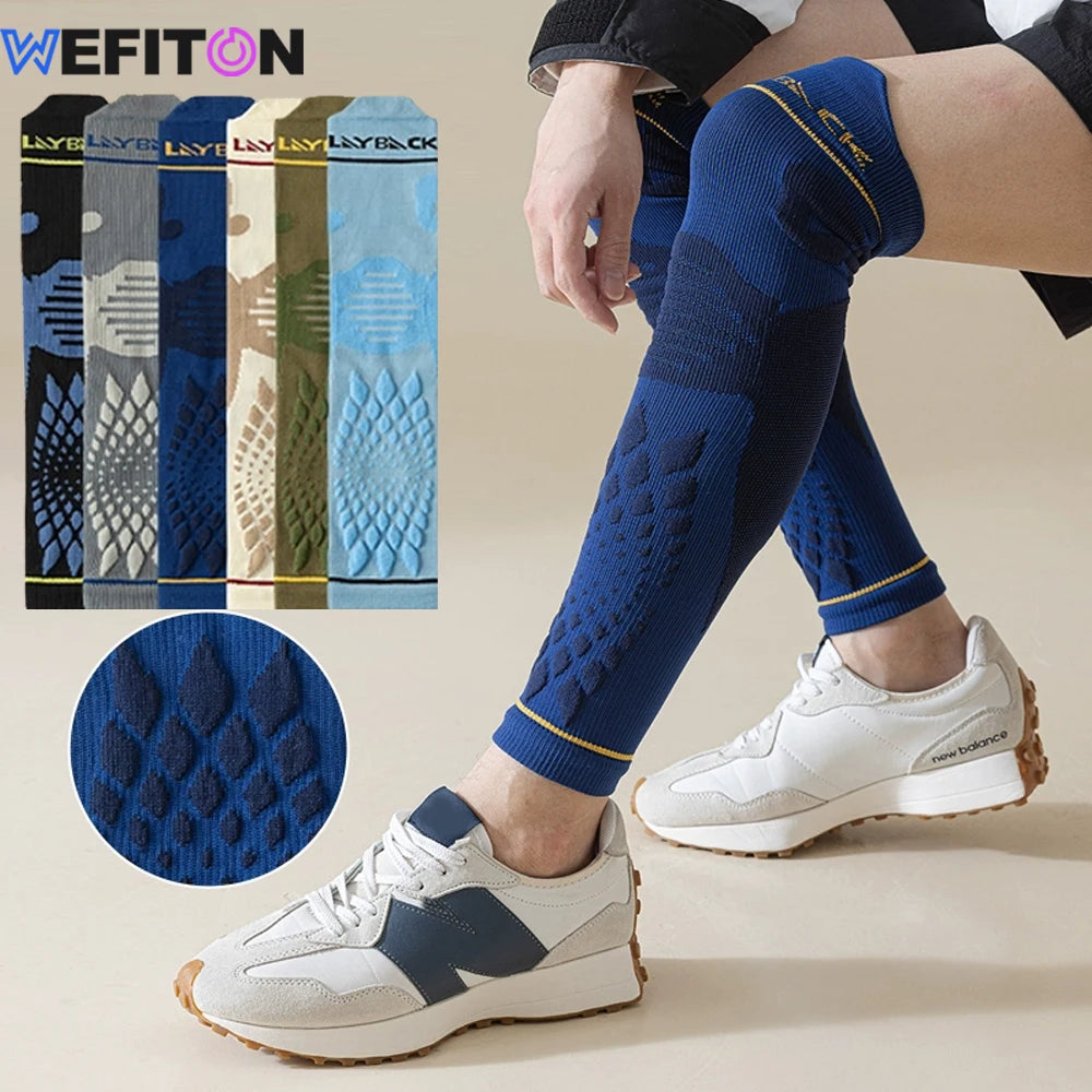 WEFITON 1Pair Calf Compression Sleeves for Men and Women - Leg Compression Sleeve - Footless Compression Socks for Runner Sports