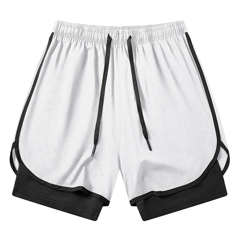 Women's Gym Workout Running 2 in 1 Shorts Summer Athletic Quick Dry Dual-Layered Shorts with Phone Pocket Towel Loop Activewear