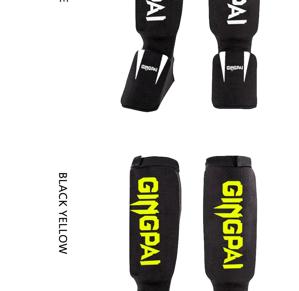Cotton Boxing shin guards MMA instep ankle protector foot protection TKD kickboxing pad Muaythai Training Leg support protectors