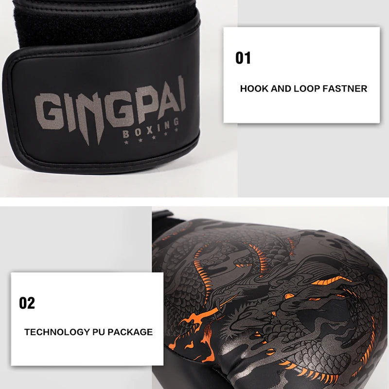 10/12/14oz Boxing Gloves Professional Adult Sanda Muay Thai Fighting Gloves Men and Women Training Sandbag Free Fight MMA