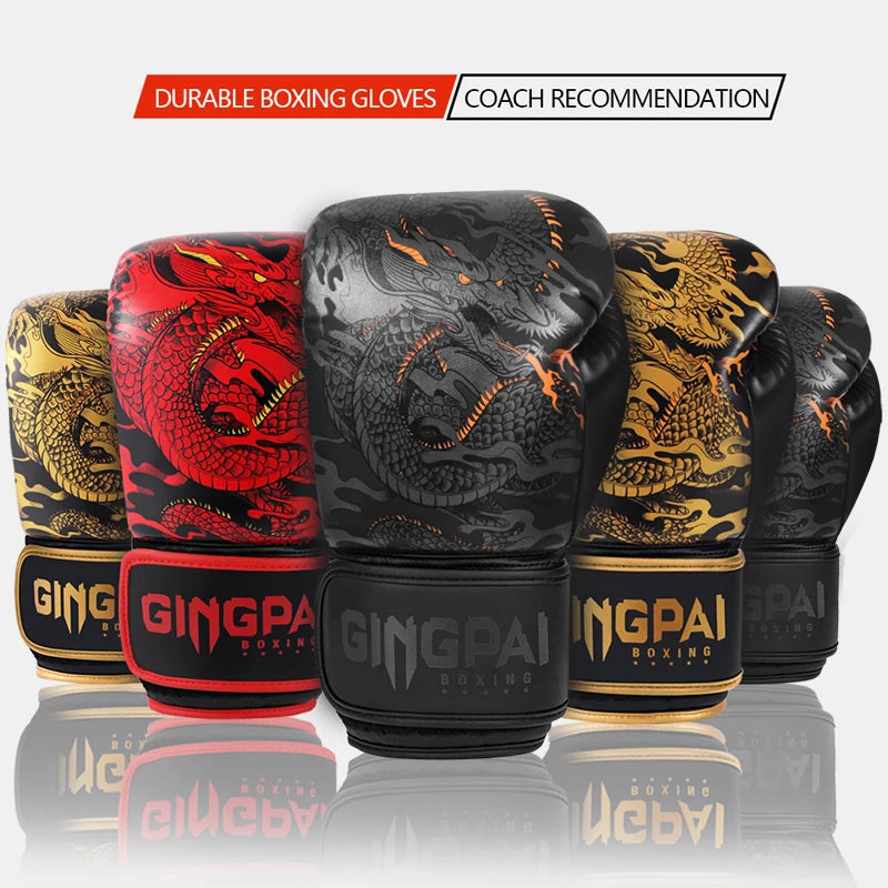 10/12/14oz Boxing Gloves Professional Adult Sanda Muay Thai Fighting Gloves Men and Women Training Sandbag Free Fight MMA