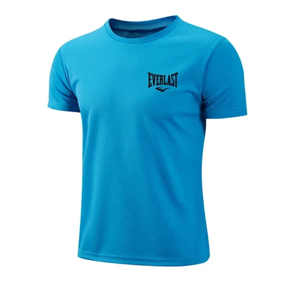 Summer Exercise Trainning Boxing  Men's T-shirts High Grade Breathable Quick Dry Short Sleeved Top Marathon Gym Fitness Tees