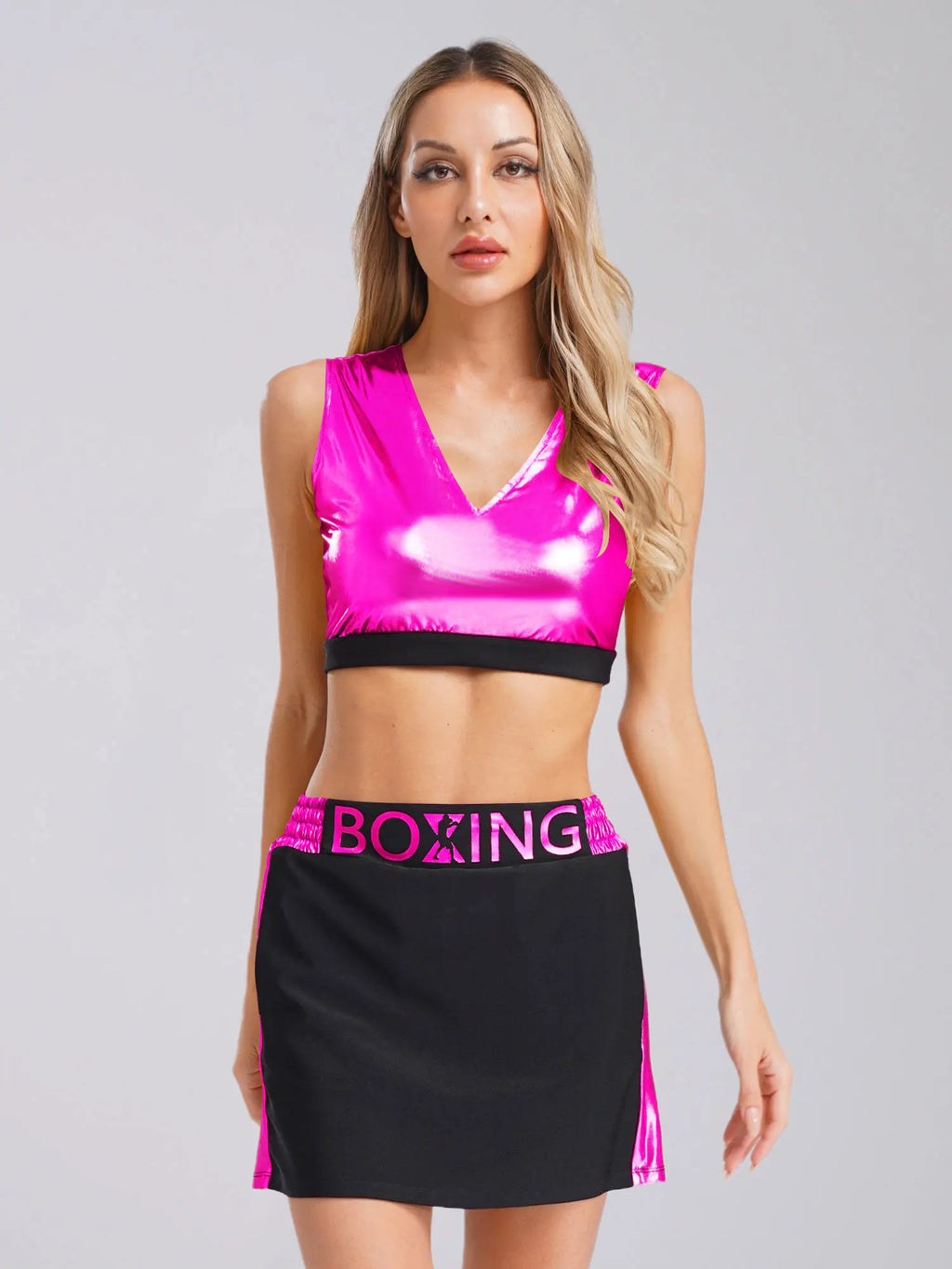 Women Boxing Robes Bjj Boxer Fight Grappling Costume Martial Arts Muay Thai Satin Tops + Skirt Belt Kickboxing Hooded Outfit