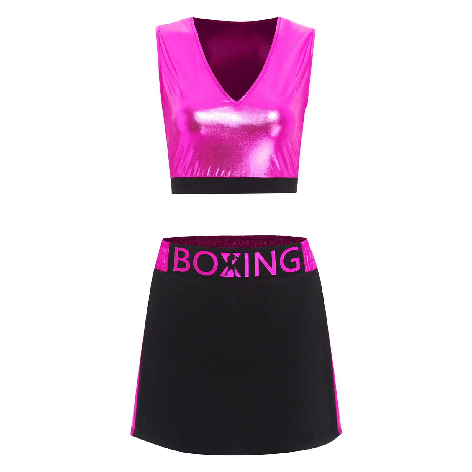Women Boxing Robes Bjj Boxer Fight Grappling Costume Martial Arts Muay Thai Satin Tops + Skirt Belt Kickboxing Hooded Outfit