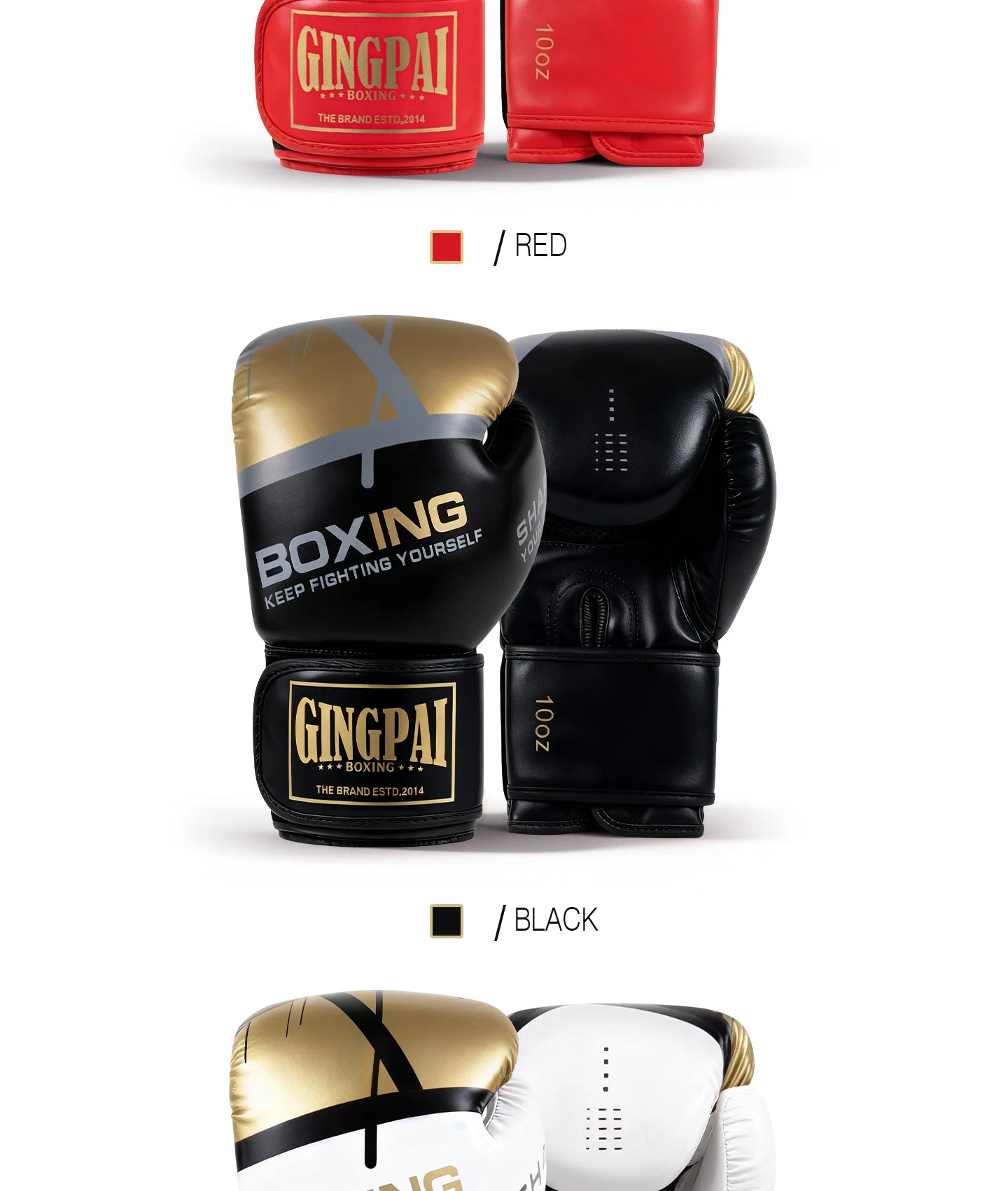6/8/10/12oz Boxing Gloves Professional Adult Sanda Muay Thai Fighting Gloves Men Kid Women Training Sandbag Free Fight MMA
