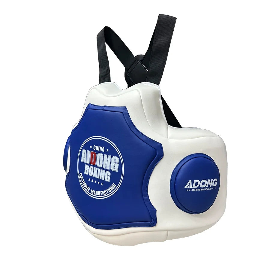 MMA Thai Kick Boxing Training Chest Guard Leather Martial Arts Body Guard