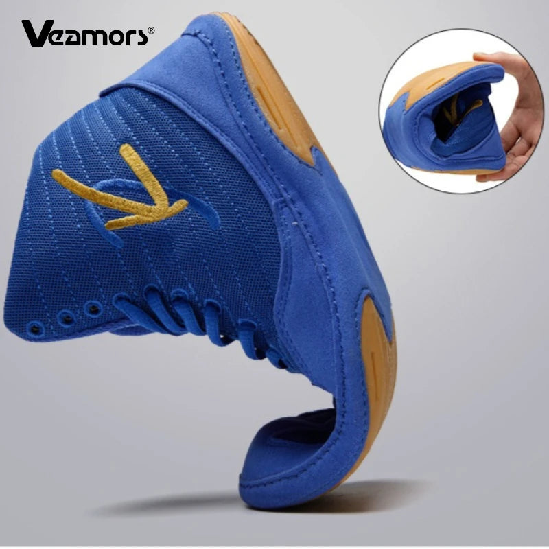 High-top Men's Boxing Shoes Breathable Fighting Wrestling Shoes Women's Anti-slip Sanda Sneakers Mesh Boxing Training Shoes