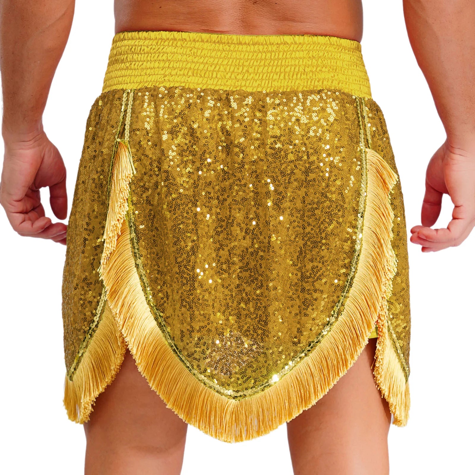 Adult Men's Boxing Competition Skirts Shorts Muay Thai Martial Arts Training Costumes Kickboxing Performance Fringe Shorts