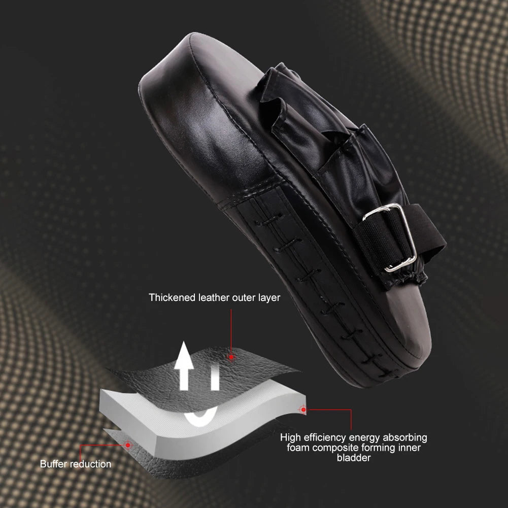 1/2Pcs Curved Boxing Hand Target PU Leather Punching Breathable Kickboxing Pads Boxing Focus Pad for MMA Martial Arts Training