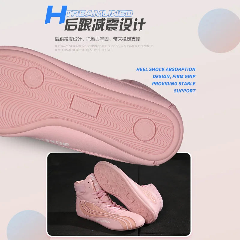 New Breathable Boxing Shoes For Men And Women Wrestling Shoes Shock-absorbing Non-slip Boxing Fighting Shoes