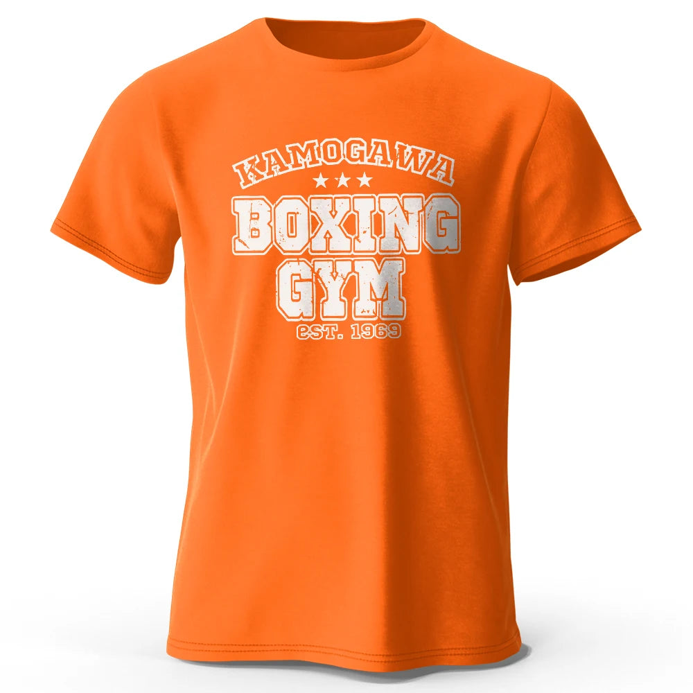 Men's Boxing Gym T-shirt Sport 100% Cotton Print Vintage Classic Tees for Men Women Sportswear Tops