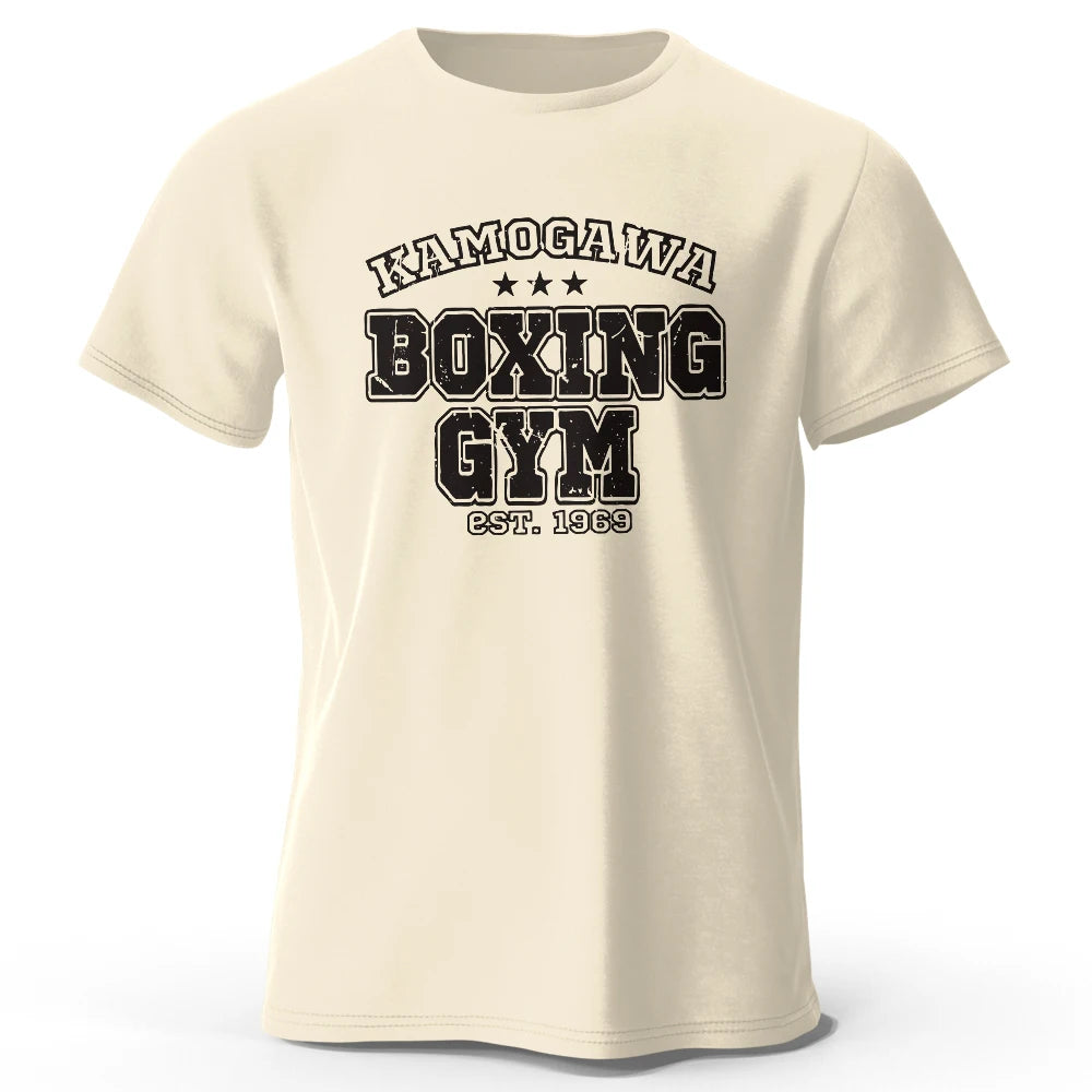Men's Boxing Gym T-shirt Sport 100% Cotton Print Vintage Classic Tees for Men Women Sportswear Tops