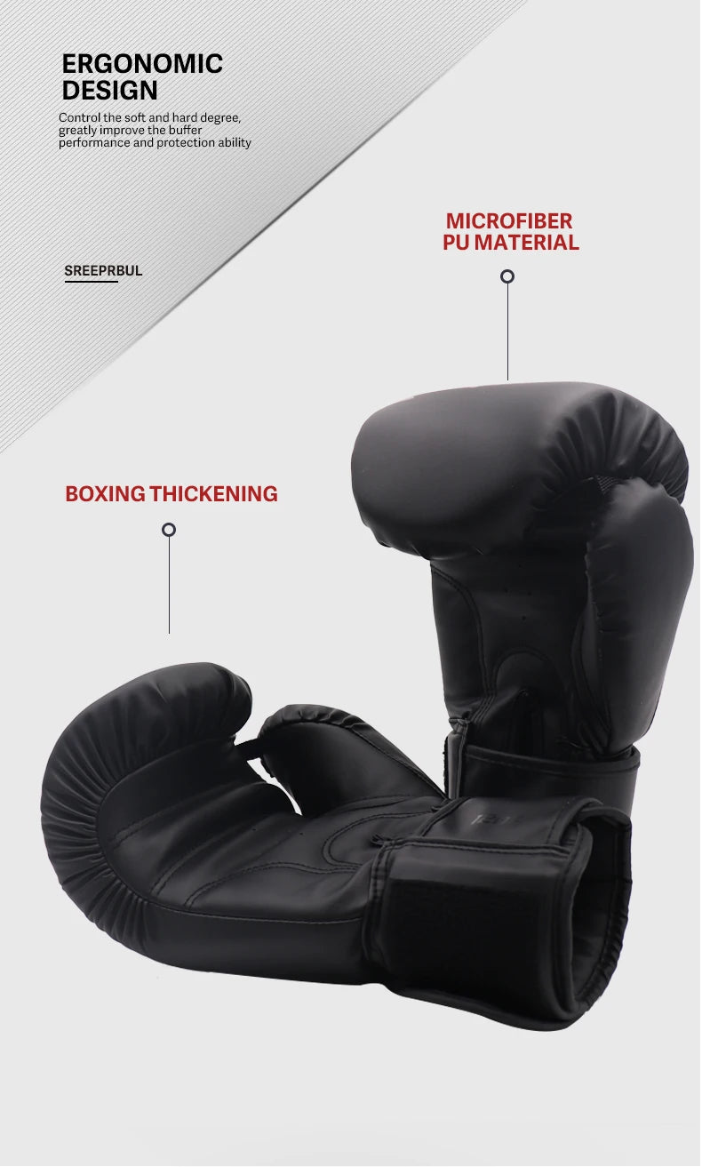 Boxing Gloves 8 10 12 14 16OZ Muay Thai Guantes De Boxeo Sanda Free Fight MMA Kick Boxing Training Gloves Mitts For Men Women