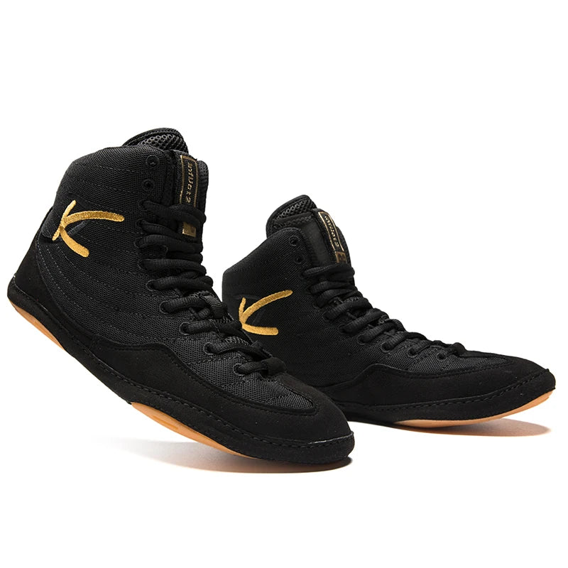High-top Men's Boxing Shoes Breathable Fighting Wrestling Shoes Women's Anti-slip Sanda Sneakers Mesh Boxing Training Shoes