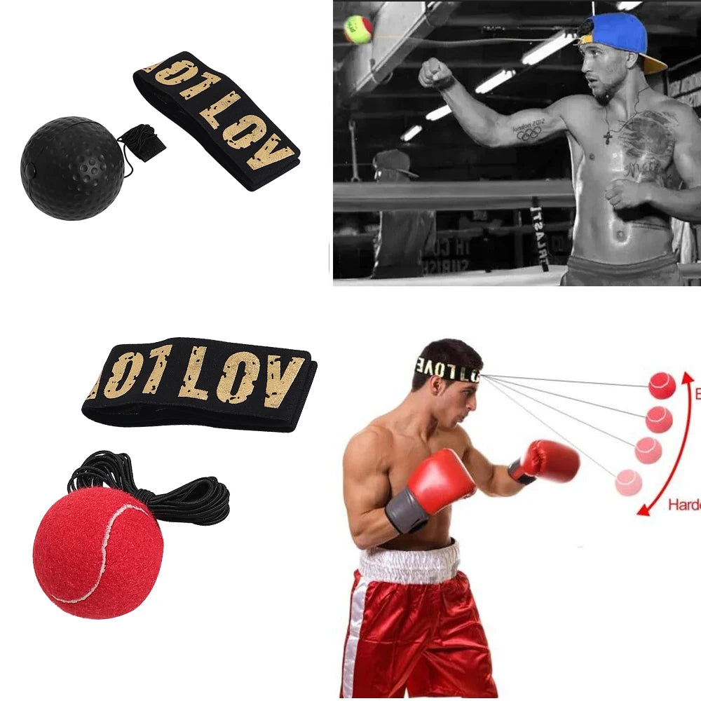 Boxing Reflex Speed Punching Ball Sanda Boxer Raising Reaction Force Hand Eye Training Set Stress Gym Boxing Muay Training ball