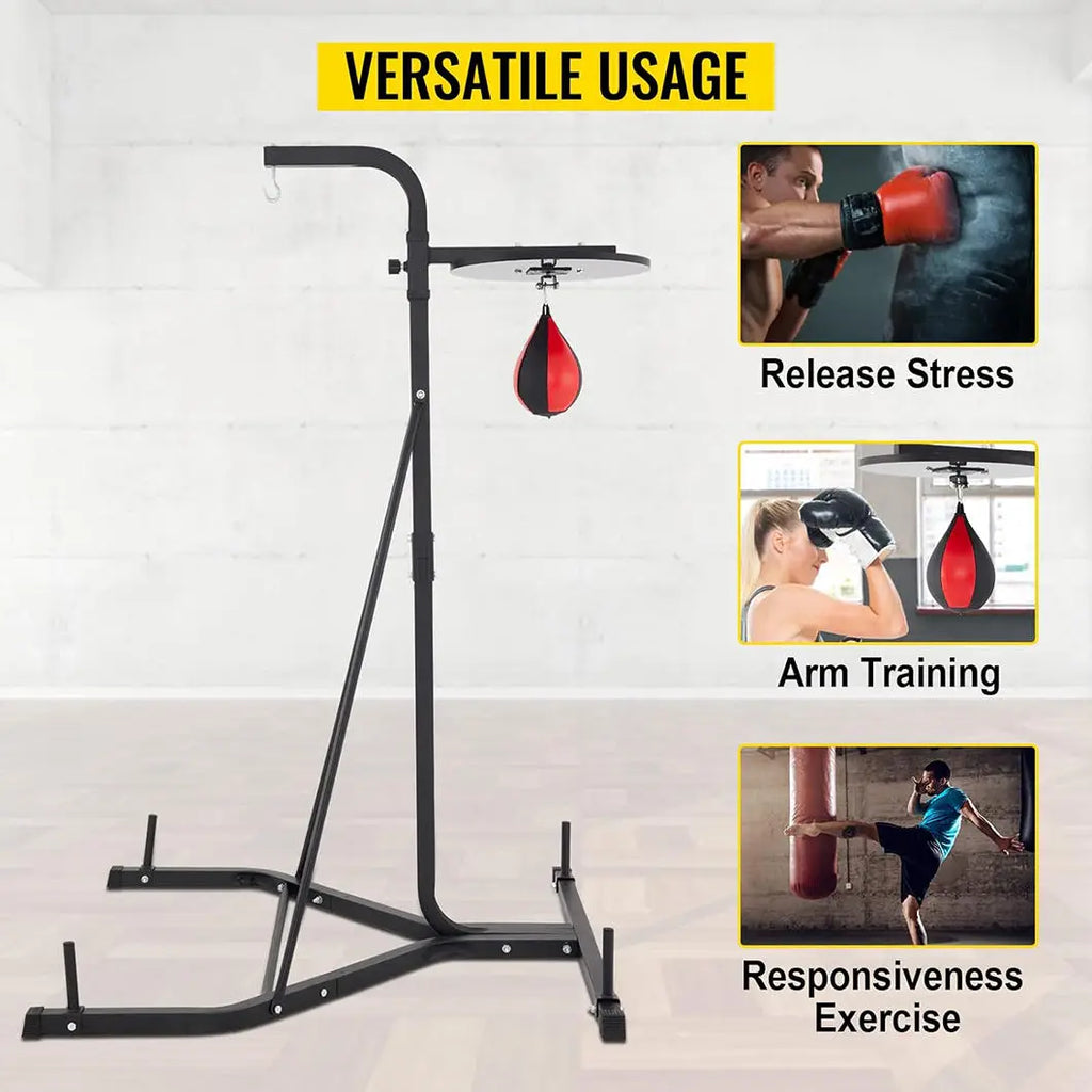 Boxing Bag Stand Premium Material Martial Arts Equipment For Heavy Bag Includes Speed Bag For Speed Training