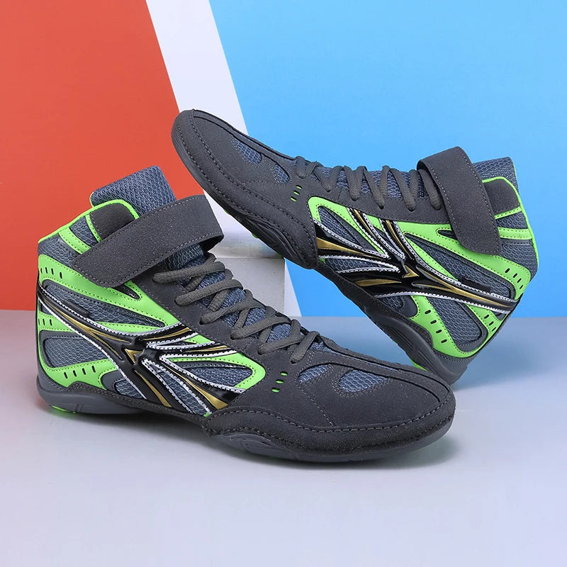 2025 New Daily Training Mens Boxing Shoes Lightweight and Comfortable Wrestling Shoes High Top Gripping Flexible Sports Shoes