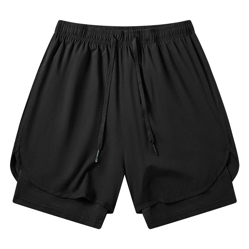 Women's Gym Workout Running 2 in 1 Shorts Summer Athletic Quick Dry Dual-Layered Shorts with Phone Pocket Towel Loop Activewear