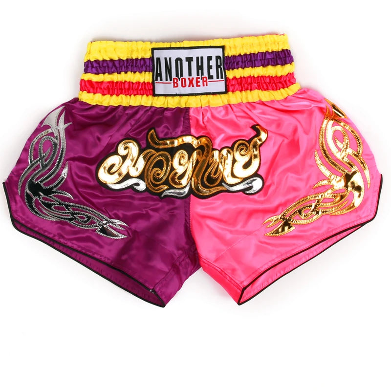 Men's Boxing Shorts Kickboxing Short Muay Thai Women Child Martial Arts Training Team Clothes Gym Grappling BJJ Cage Fight Pants