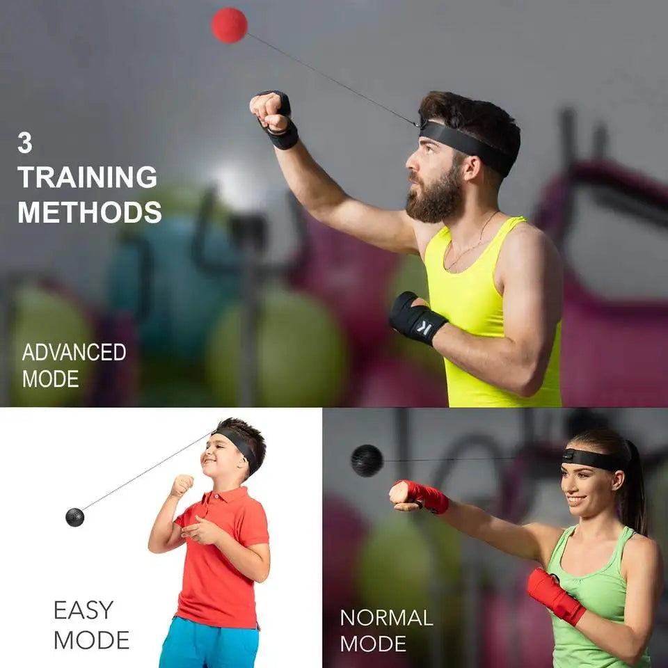 Headband Boxing Reflex Ball, Indoor Gym,Stretch Speed Punch Training,Headband Boxing Reaction Speed Ball, Boxing Combat Training