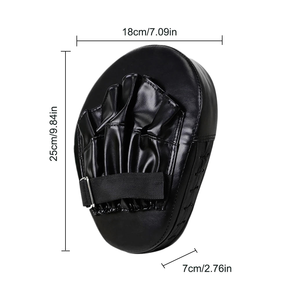 Curved Boxing Hand Target PU Leather Curved Punching Mitts Breathable Kickboxing Pads Boxing Focus Pad for Martial Arts Training