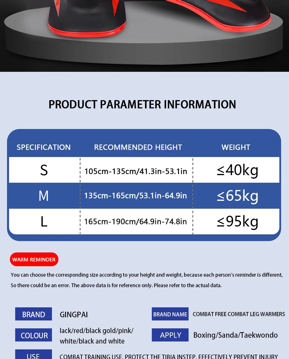 Muay Thai leg protection Sanda combat back of foot protection shin protection boxing thickened combat gear ankle protection