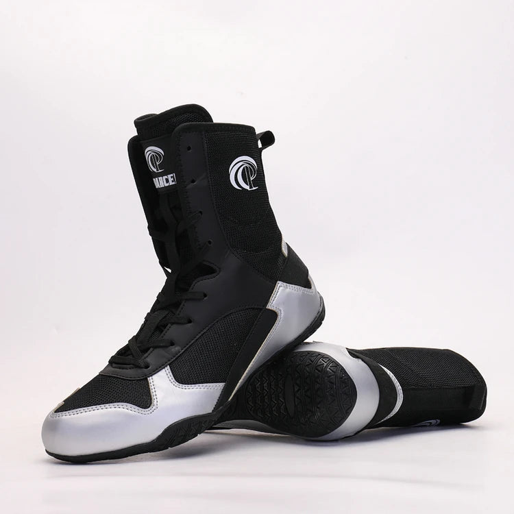 Professional Boxing Shoes Men High Top Wrestling Training Sneakers 7517