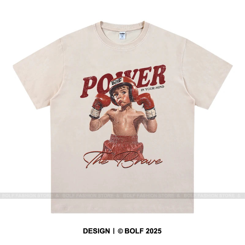 Boxing Gym Boy Printed Men Women T-Shirt  100% Cotton Oversized Graphic Tops Tees for Summer
