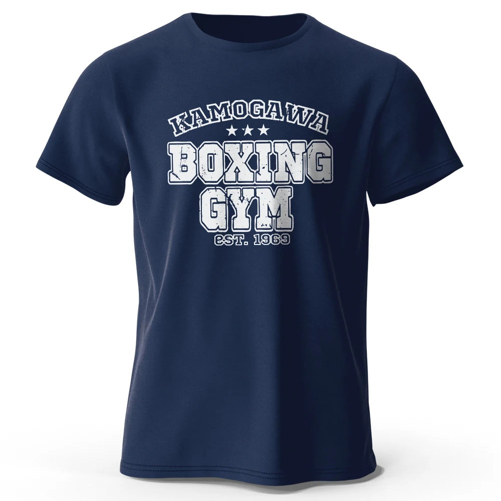 Men's Boxing Gym T-shirt Sport 100% Cotton Print Vintage Classic Tees for Men Women Sportswear Tops