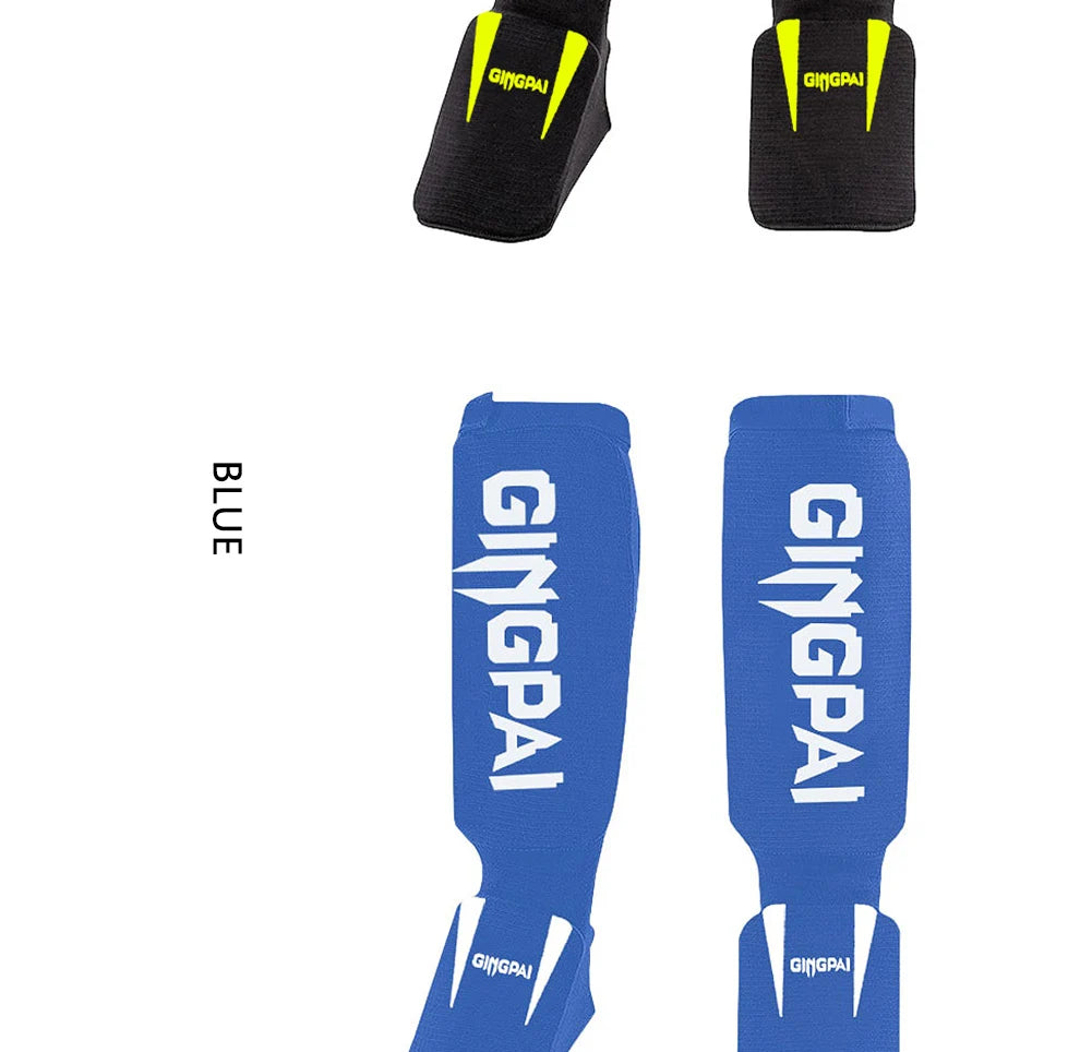 Cotton Boxing shin guards MMA instep ankle protector foot protection TKD kickboxing pad Muaythai Training Leg support protectors