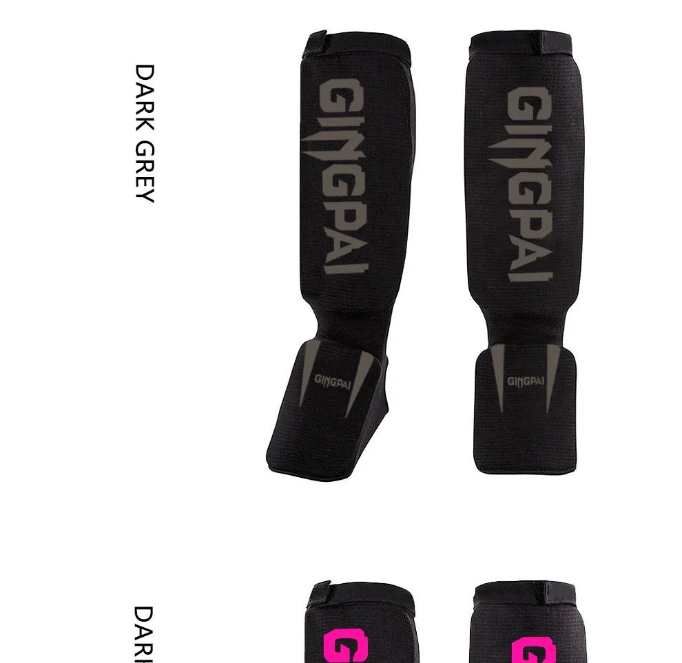 Cotton Boxing shin guards MMA instep ankle protector foot protection TKD kickboxing pad Muaythai Training Leg support protectors