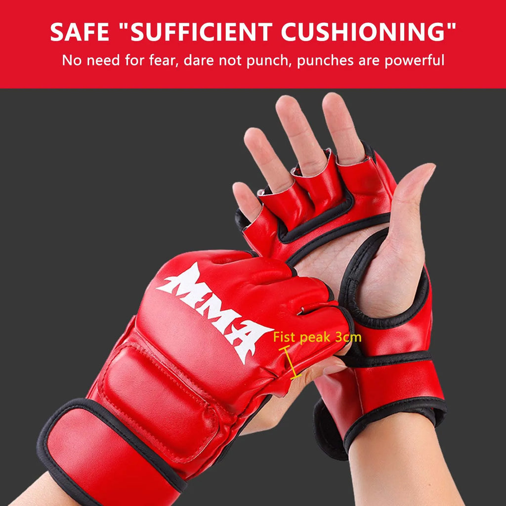 Martial Arts Training MMA Gloves Durable Construction Impact Resistance Sparring Mitts Suitable for Punching Bag