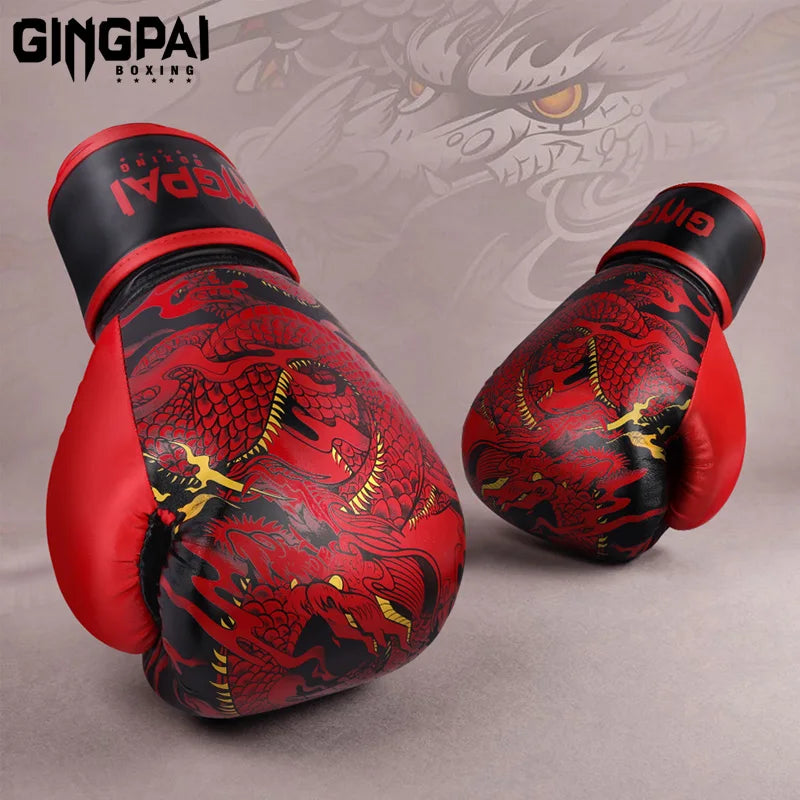 10/12/14oz Boxing Gloves Professional Adult Sanda Muay Thai Fighting Gloves Men and Women Training Sandbag Free Fight MMA