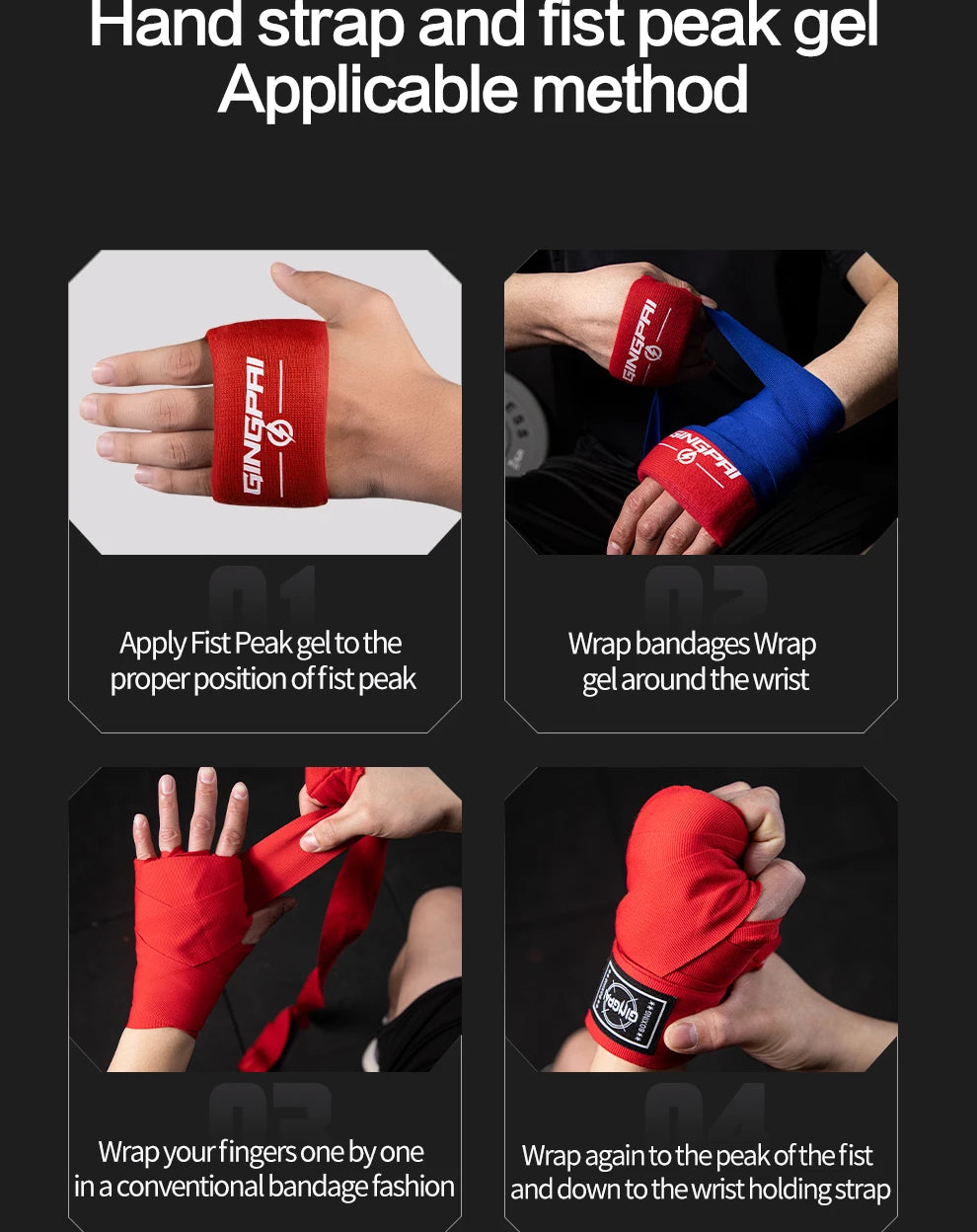 Gel Boxing Gloves Sanda MMA Training Finger Joint Protection Thickened Fist Peak Gel Hand Wraps Boxing Training Accessories