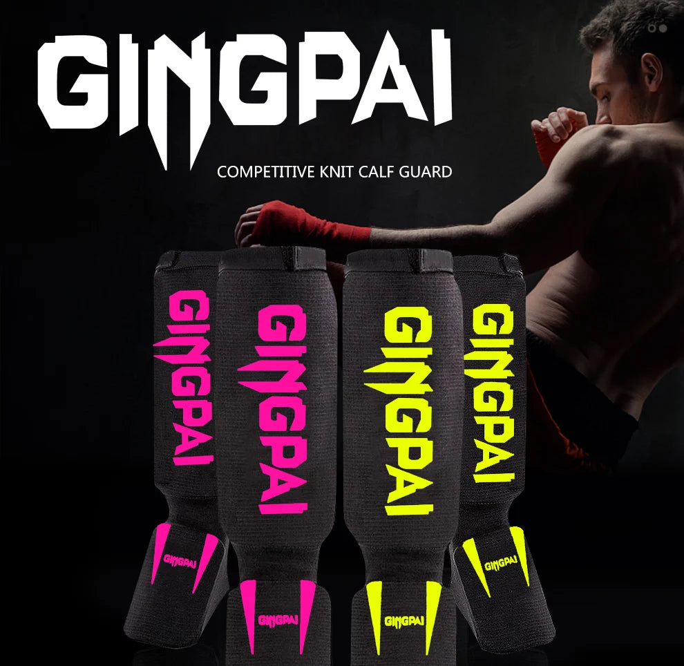 Cotton Boxing shin guards MMA instep ankle protector foot protection TKD kickboxing pad Muaythai Training Leg support protectors